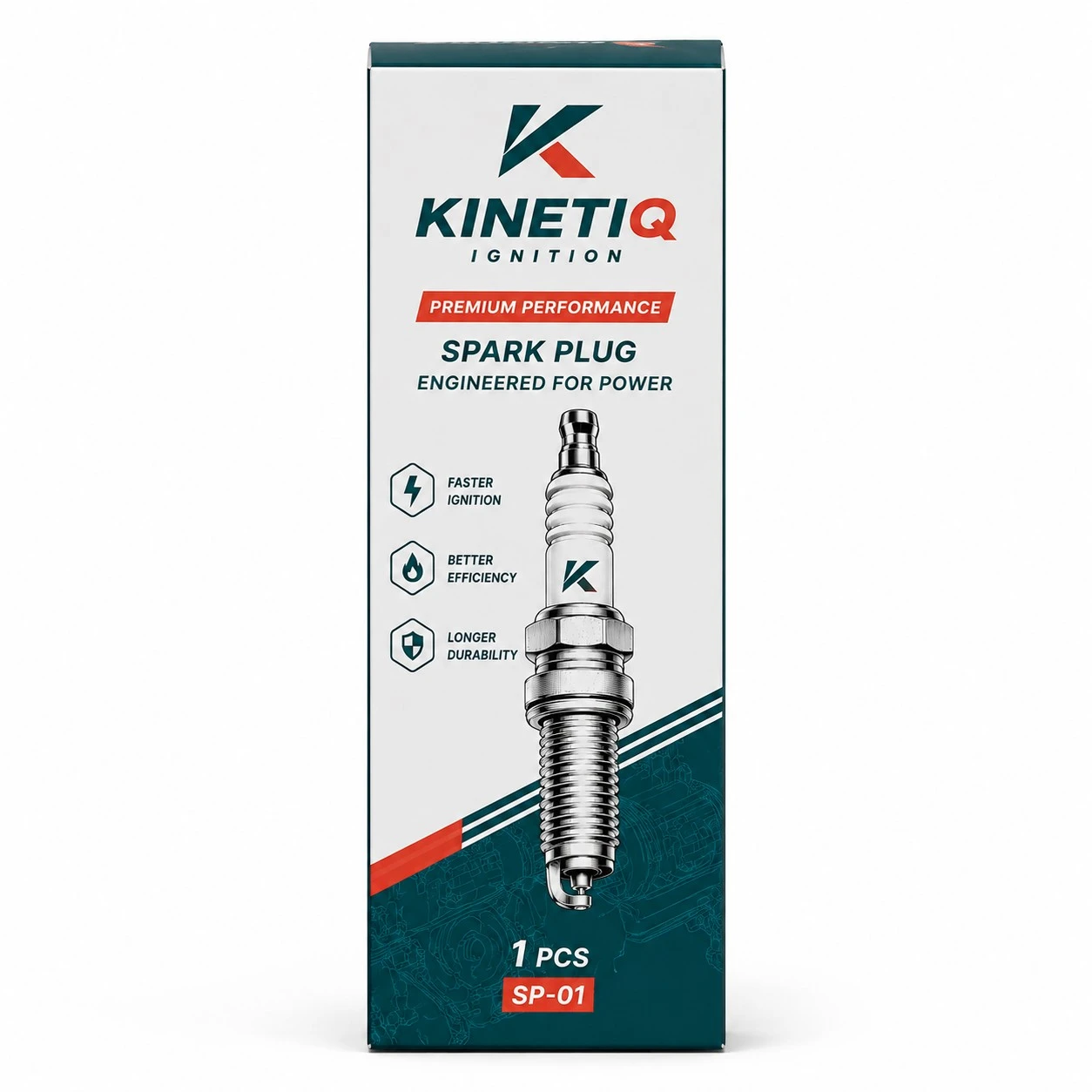 custom spark plug box kinetiq front view