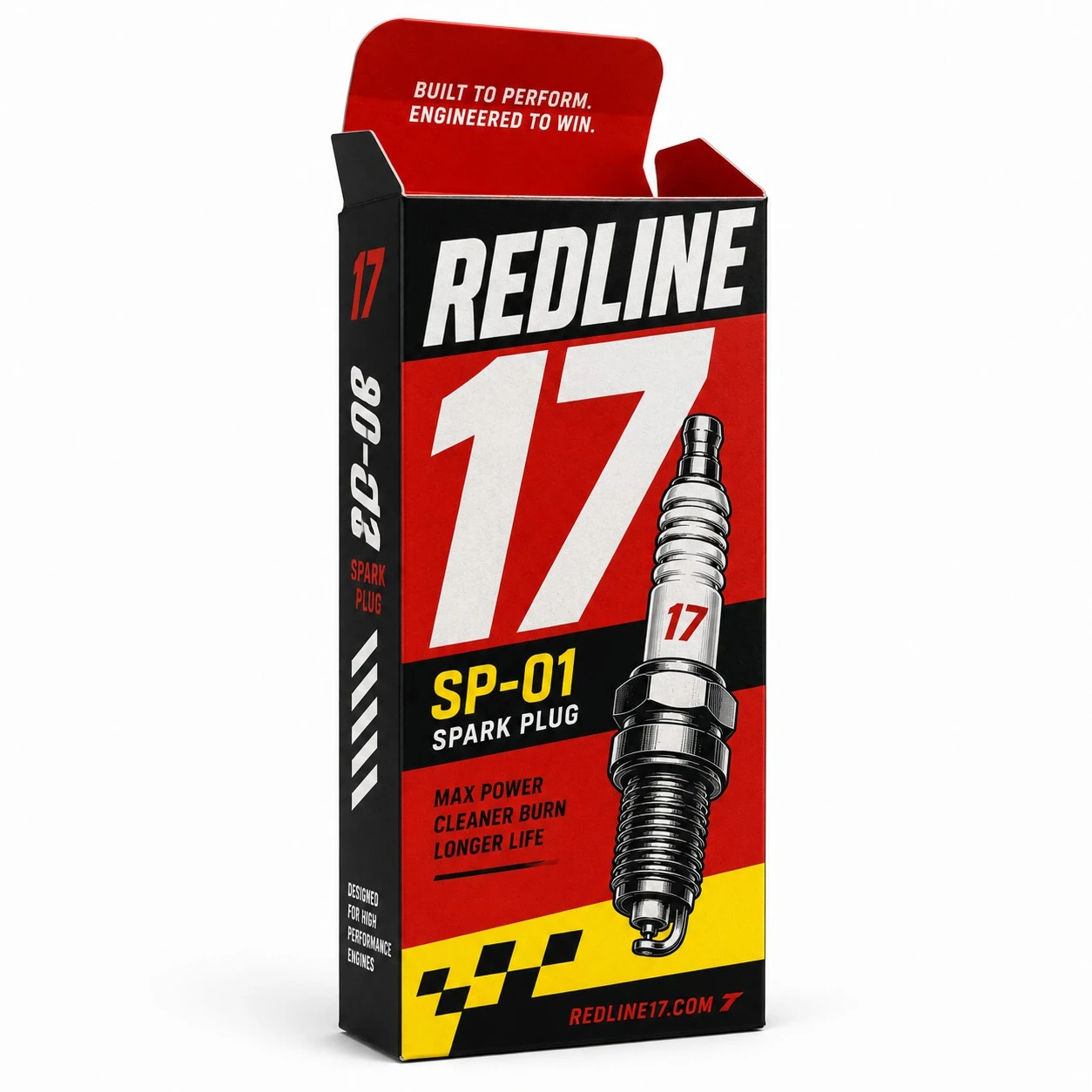 custom spark plug box redline17 open flap
