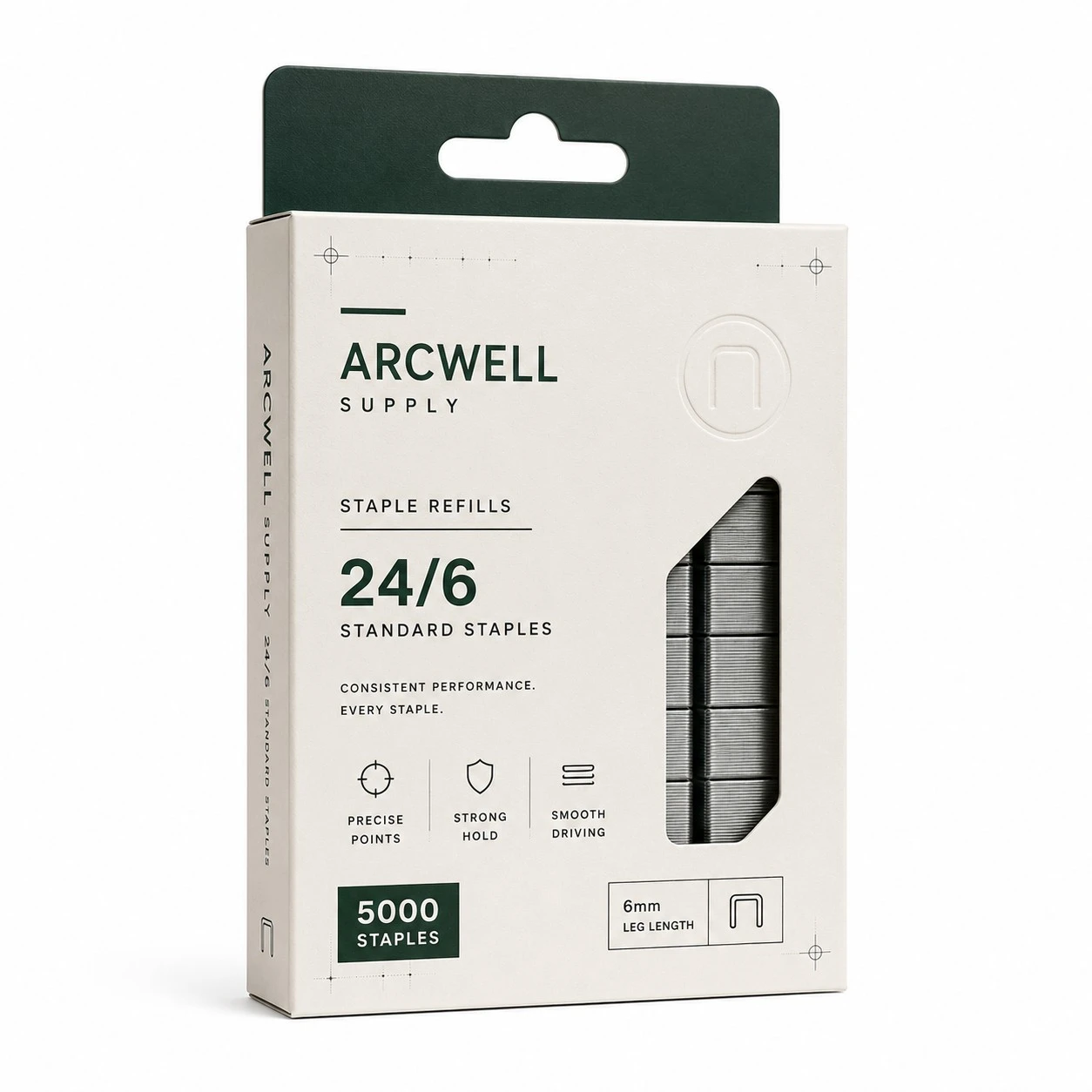 custom staple boxes arcwell minimal window