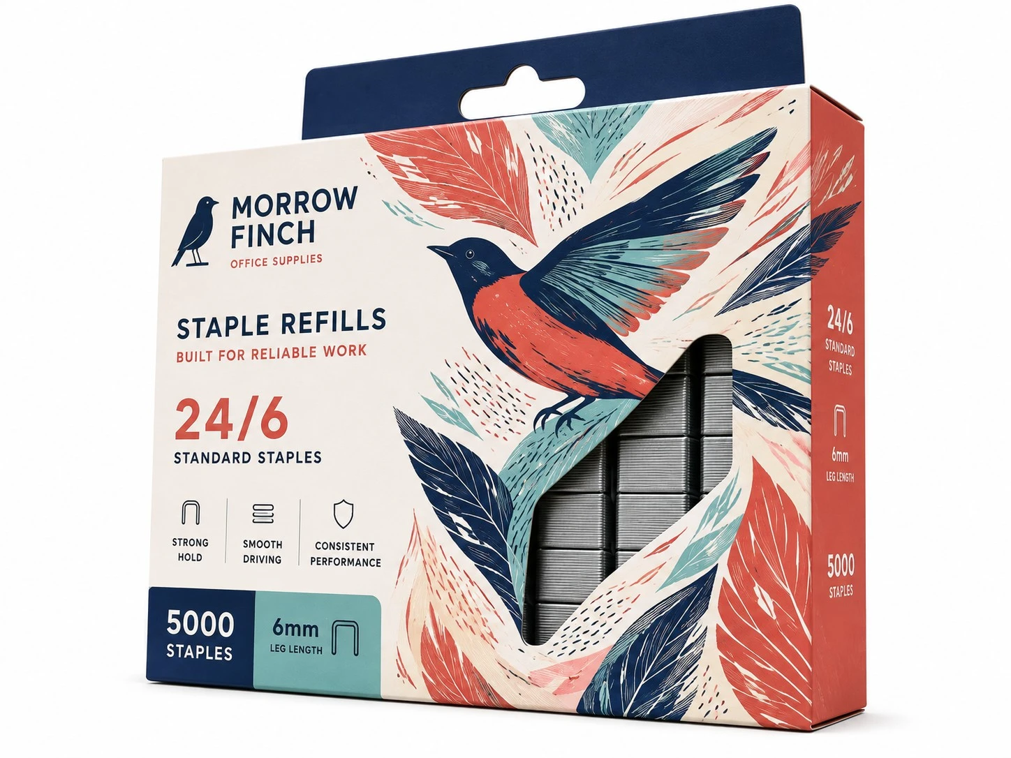 custom staple boxes bird illustration window