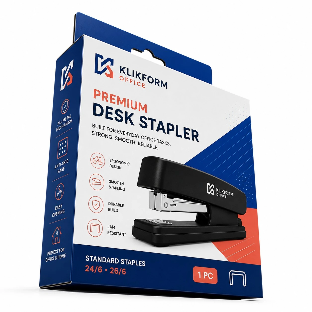 custom stapler boxes low angle view