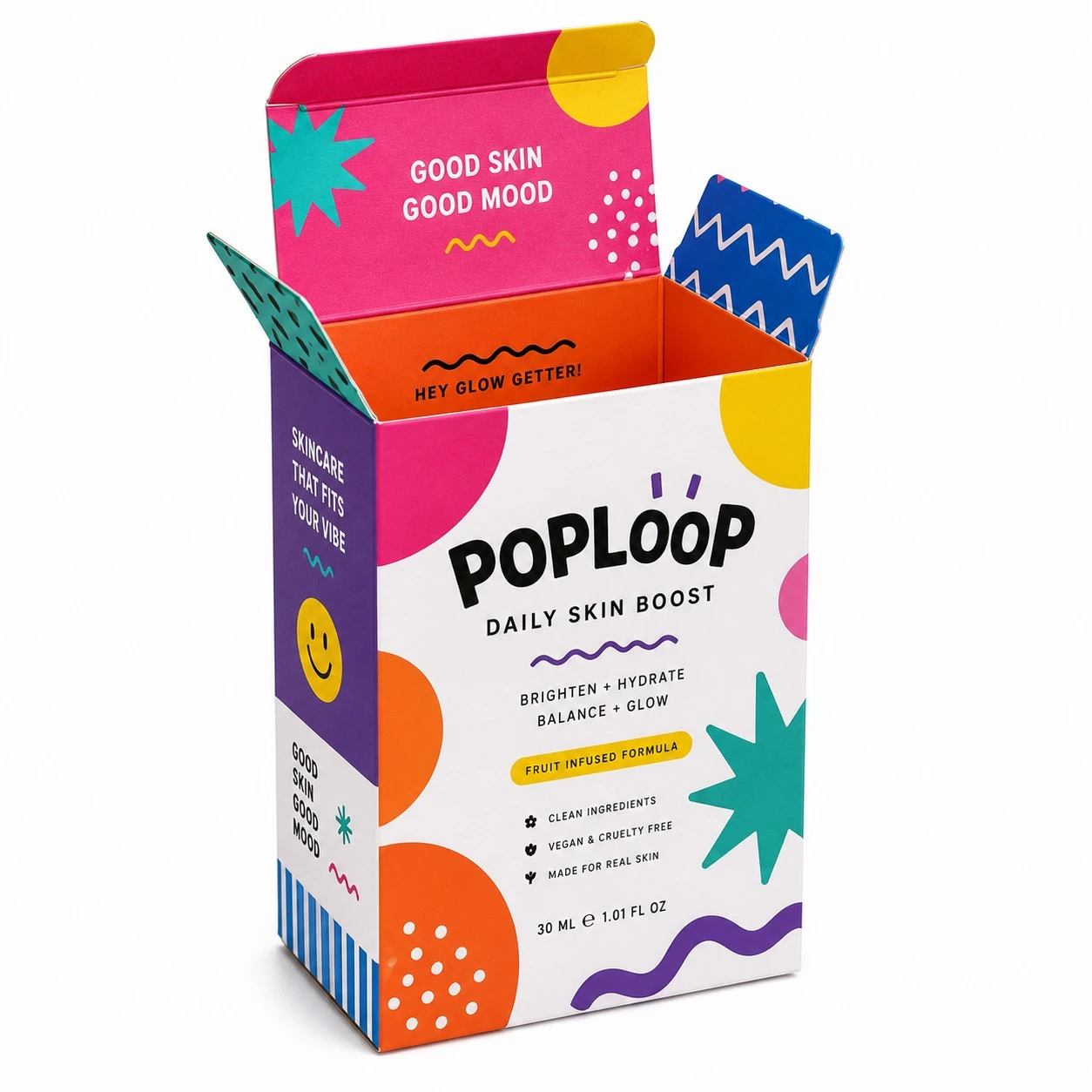 custom straight tuck end boxes colorful open carton