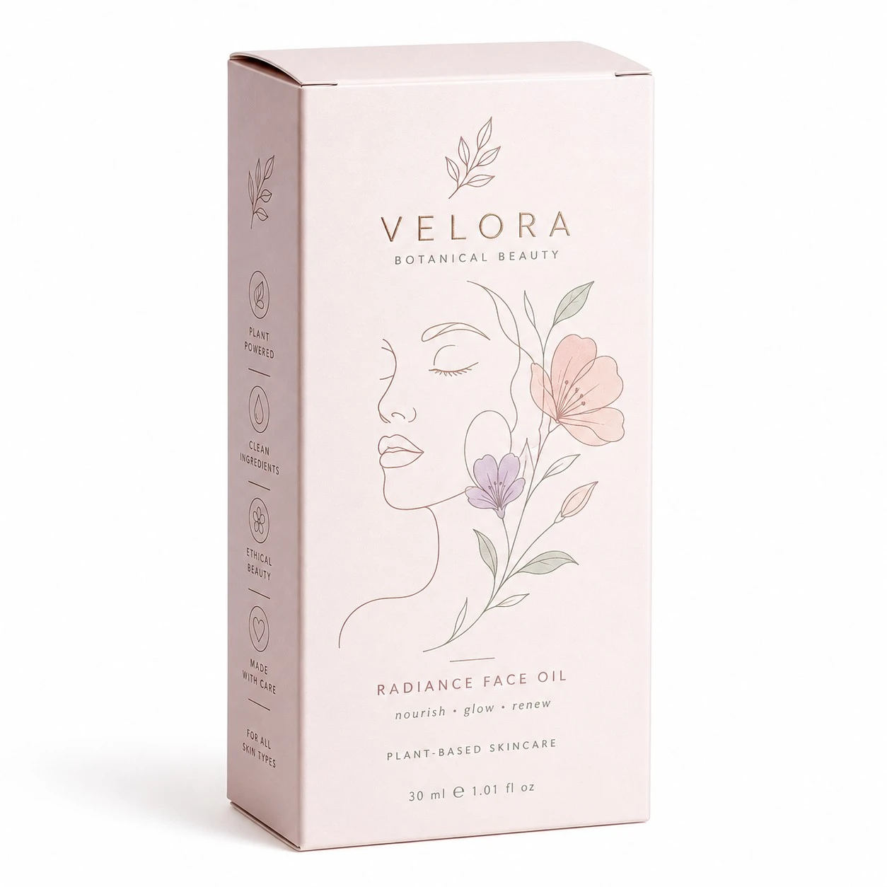 custom straight tuck end boxes pastel beauty line art