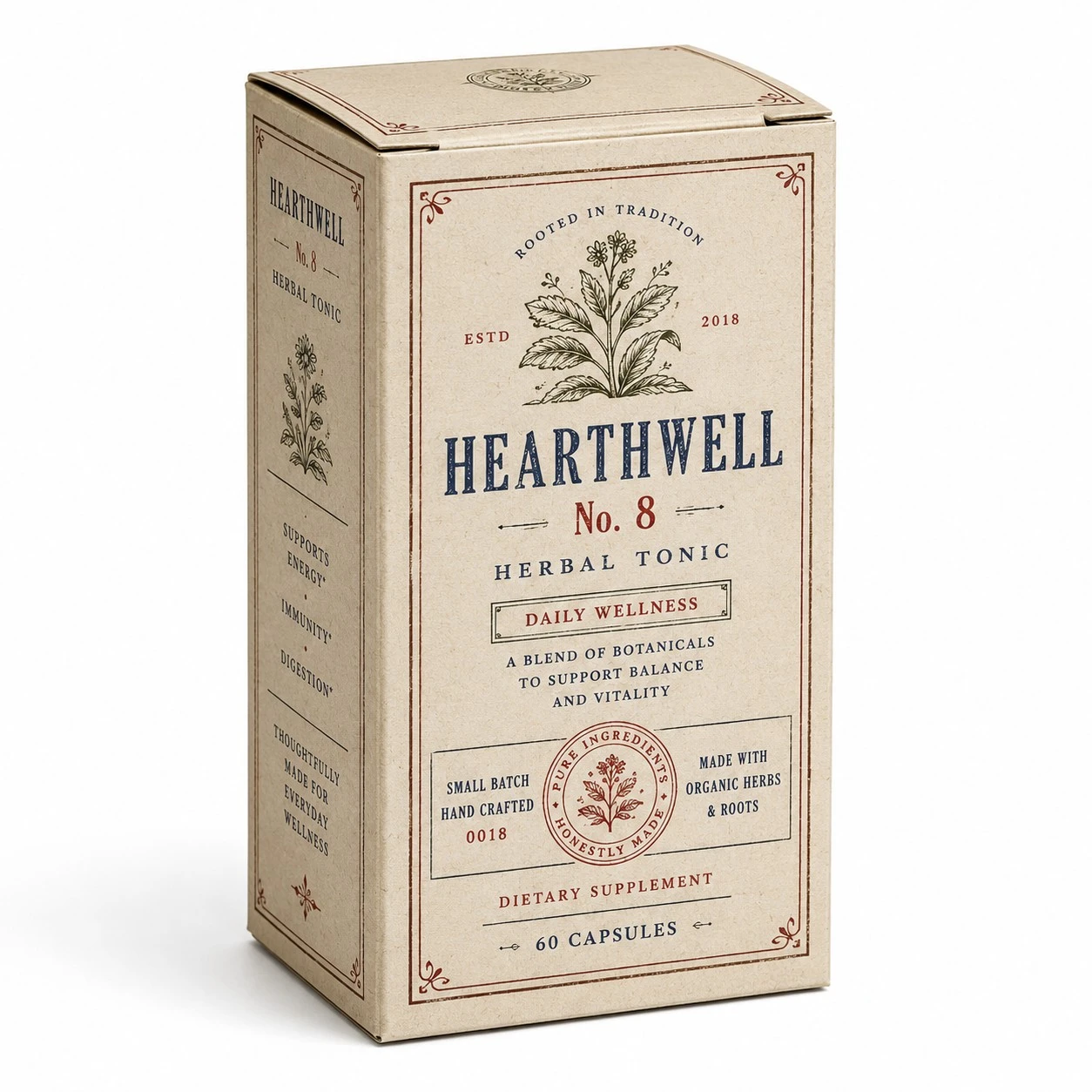 custom straight tuck end boxes vintage apothecary