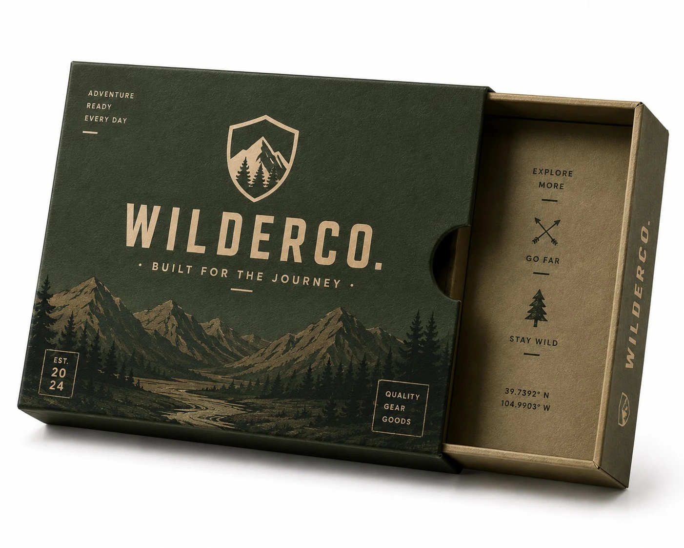 custom thumb cut boxes olive mountain drawer