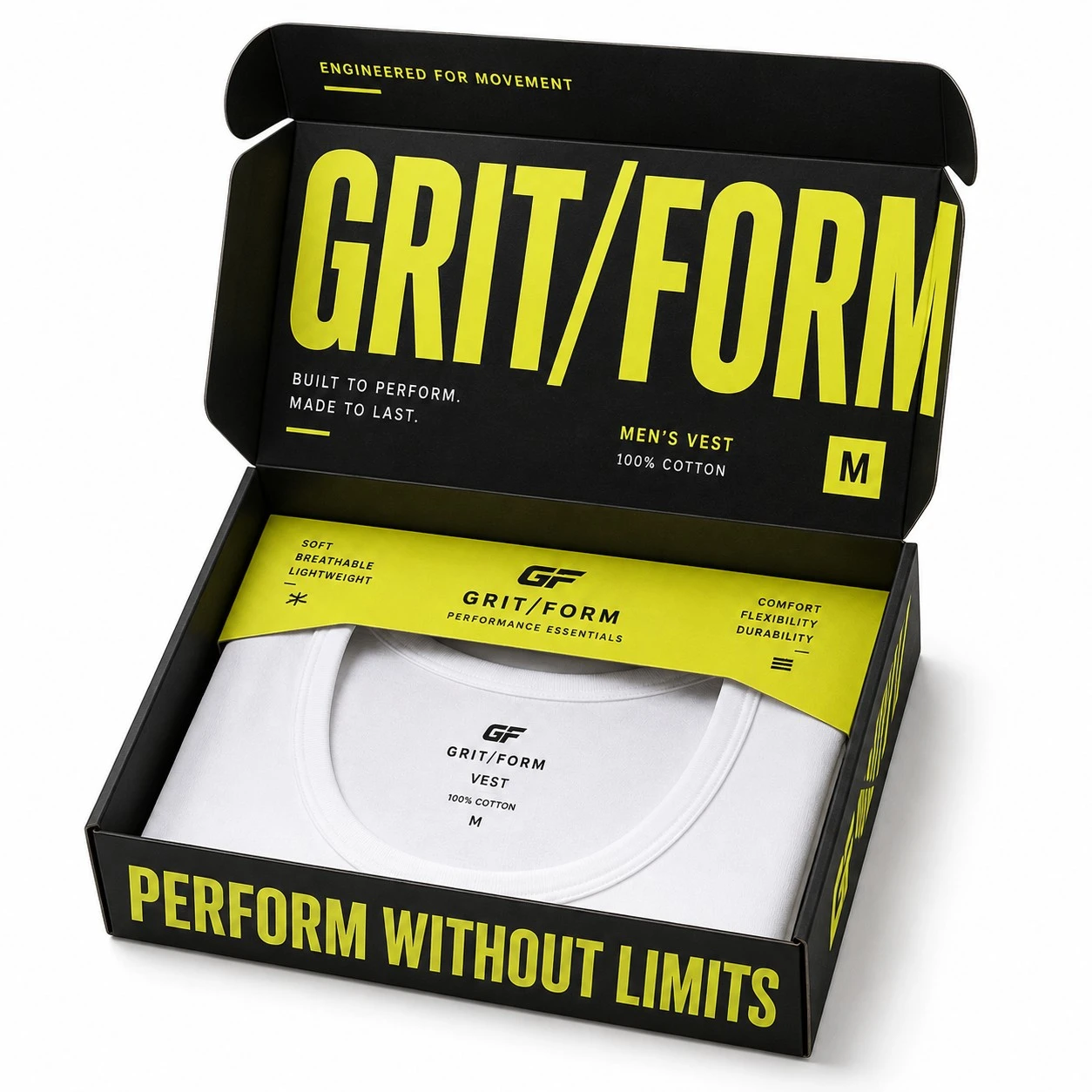 Custom vest mailer box open presentation