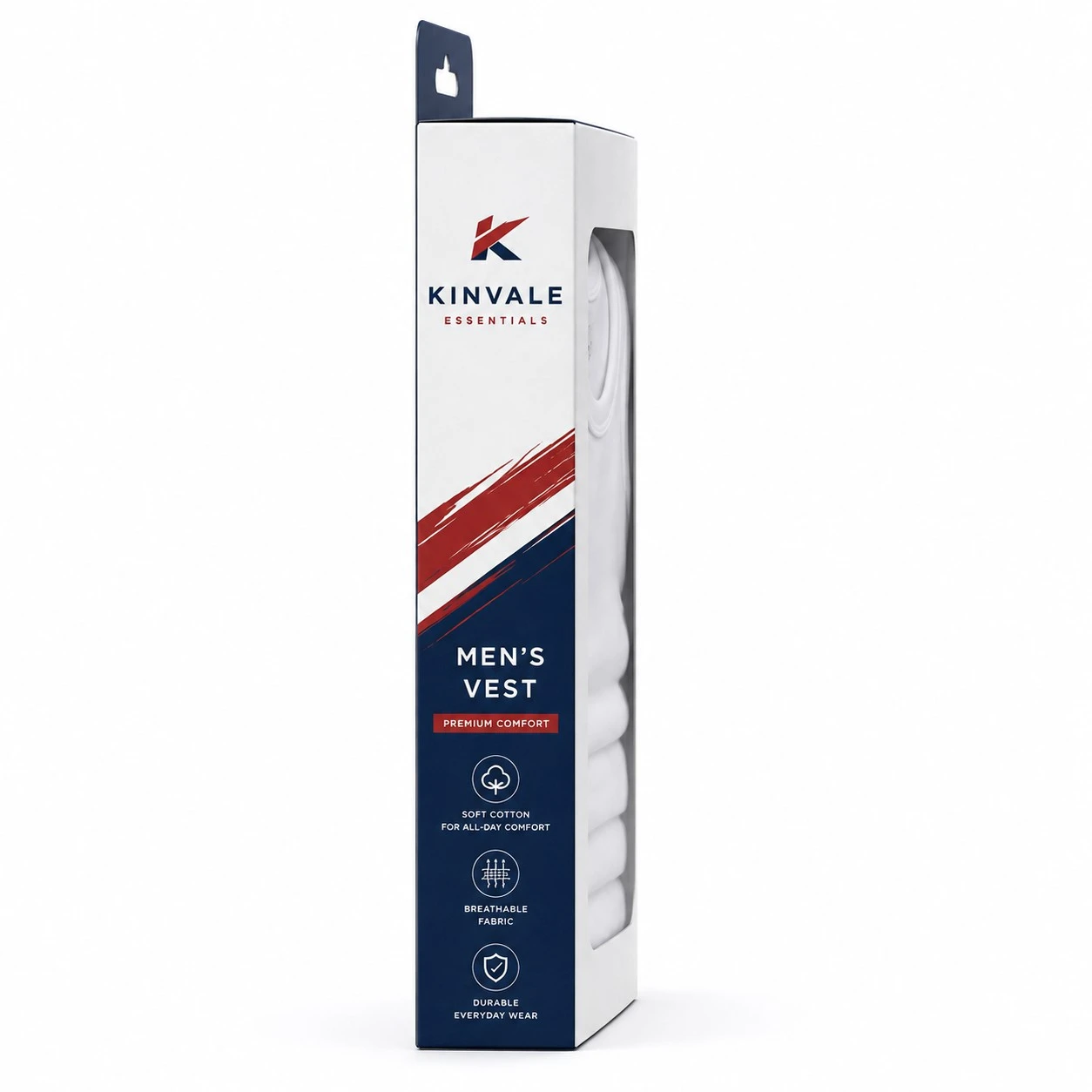Custom vest packaging box side profile