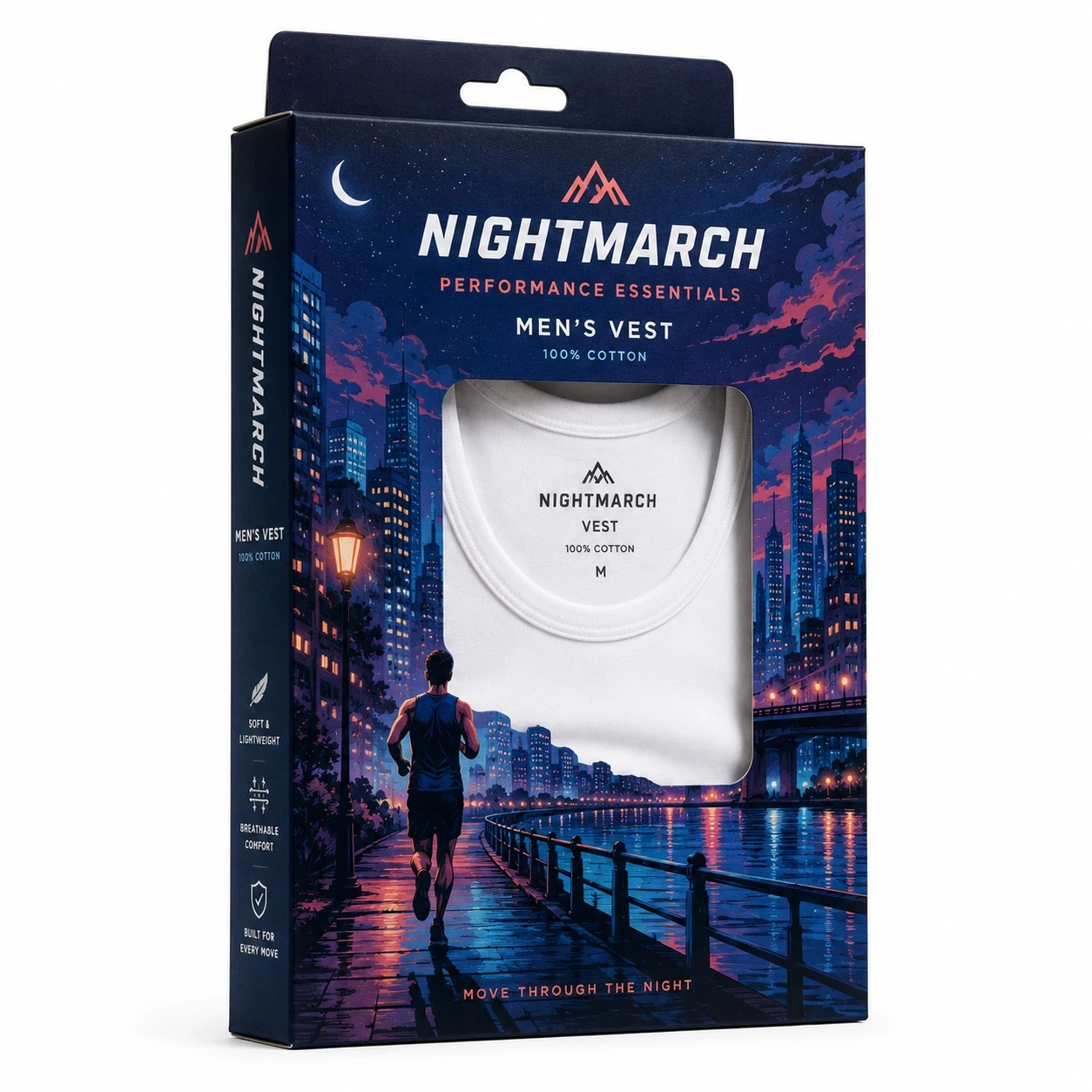 custom vest packaging illustrated window box