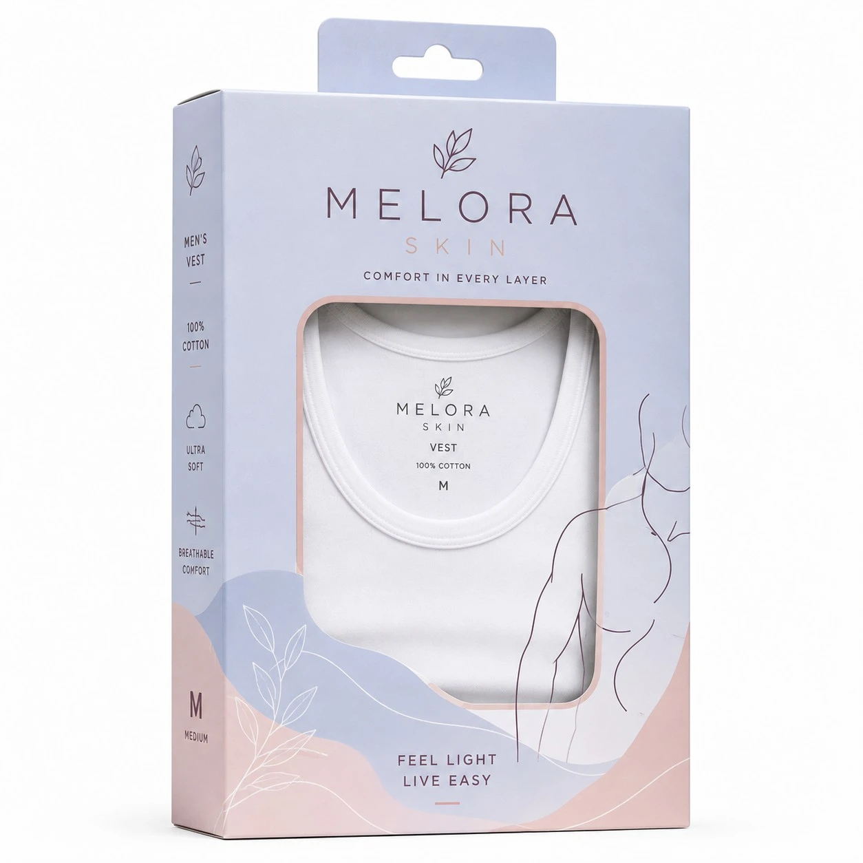 custom vest packaging pastel window carton