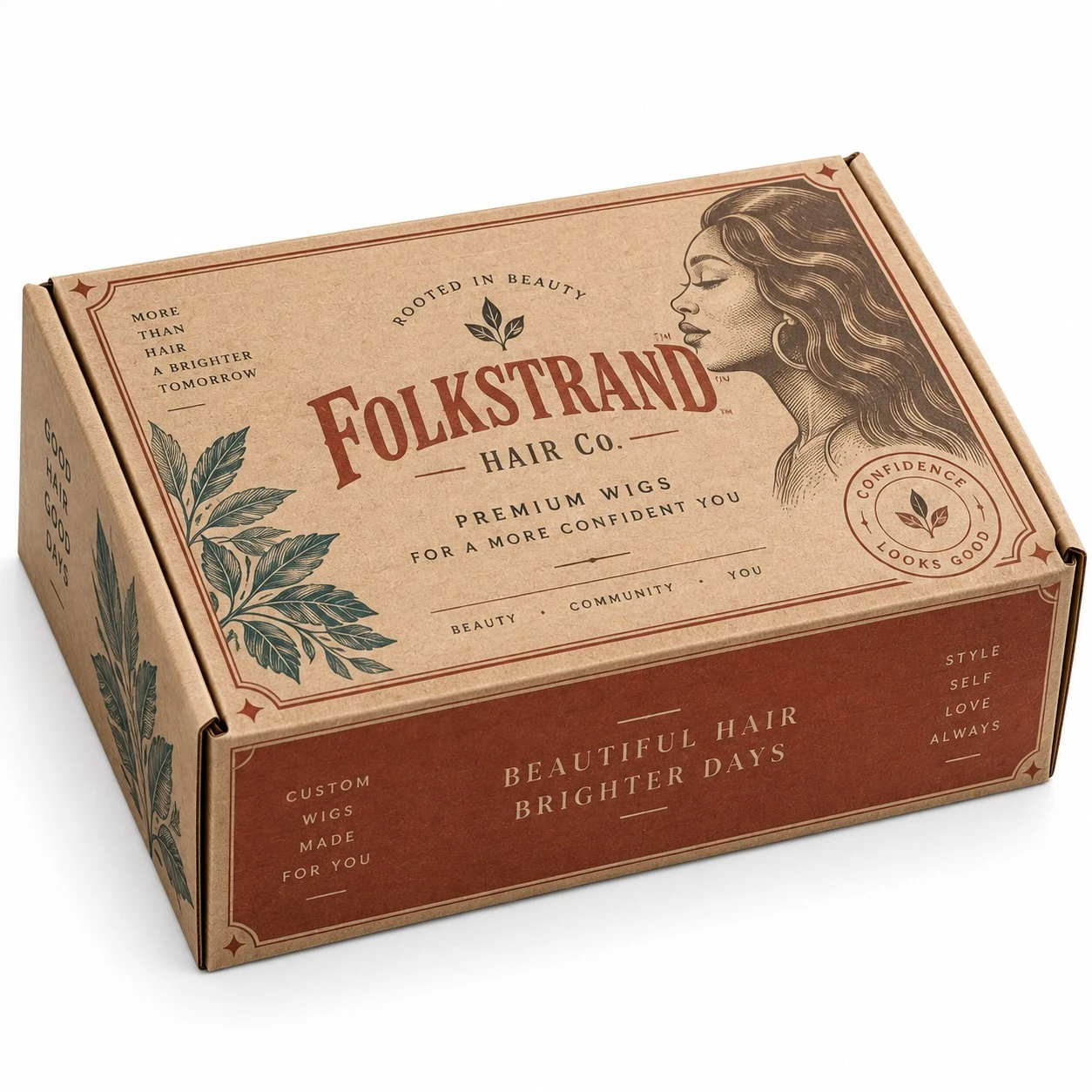 custom wig boxes vintage kraft mailer