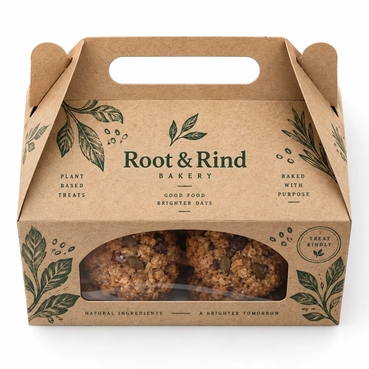 custom window gable box kraft botanical design.webp