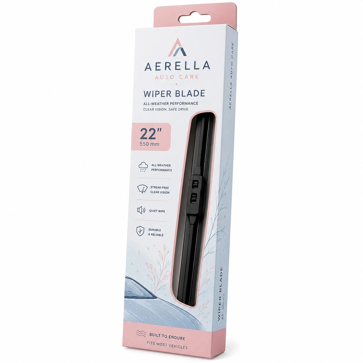 custom wiper blade packaging aerella pastel carton