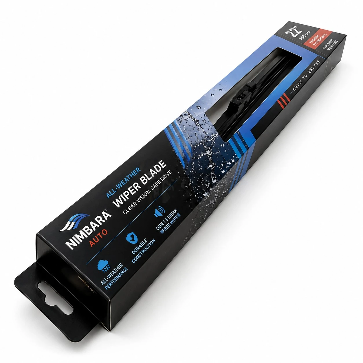 custom wiper blade packaging angled retail carton