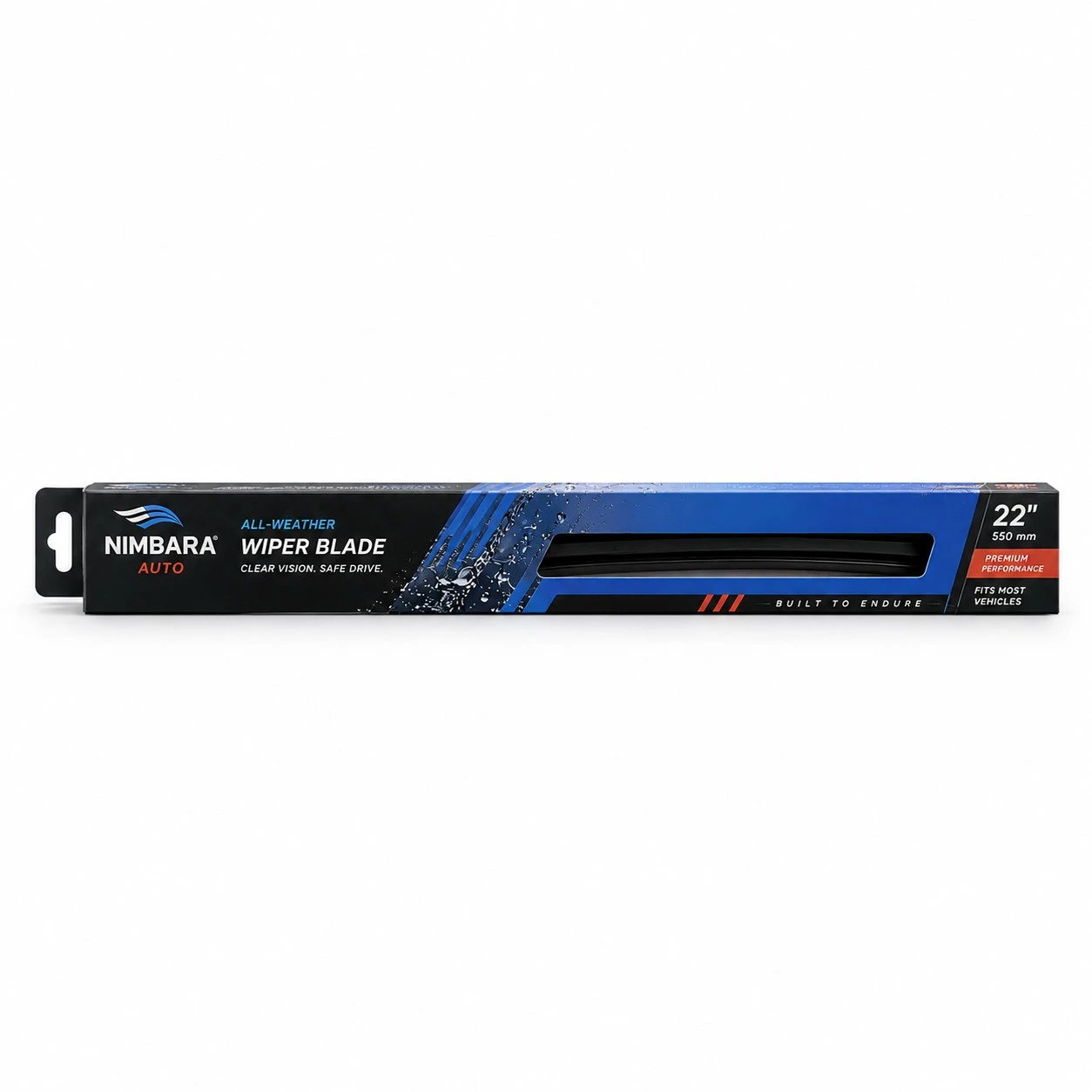 custom wiper blade packaging side profile