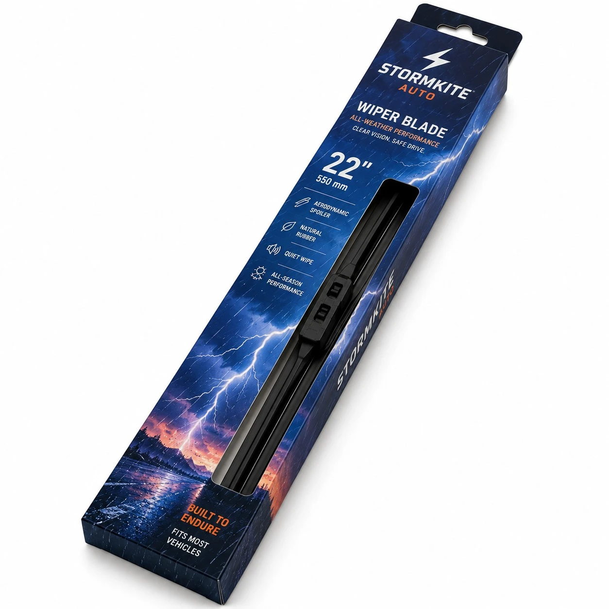 custom wiper blade packaging stormkite illustrated box