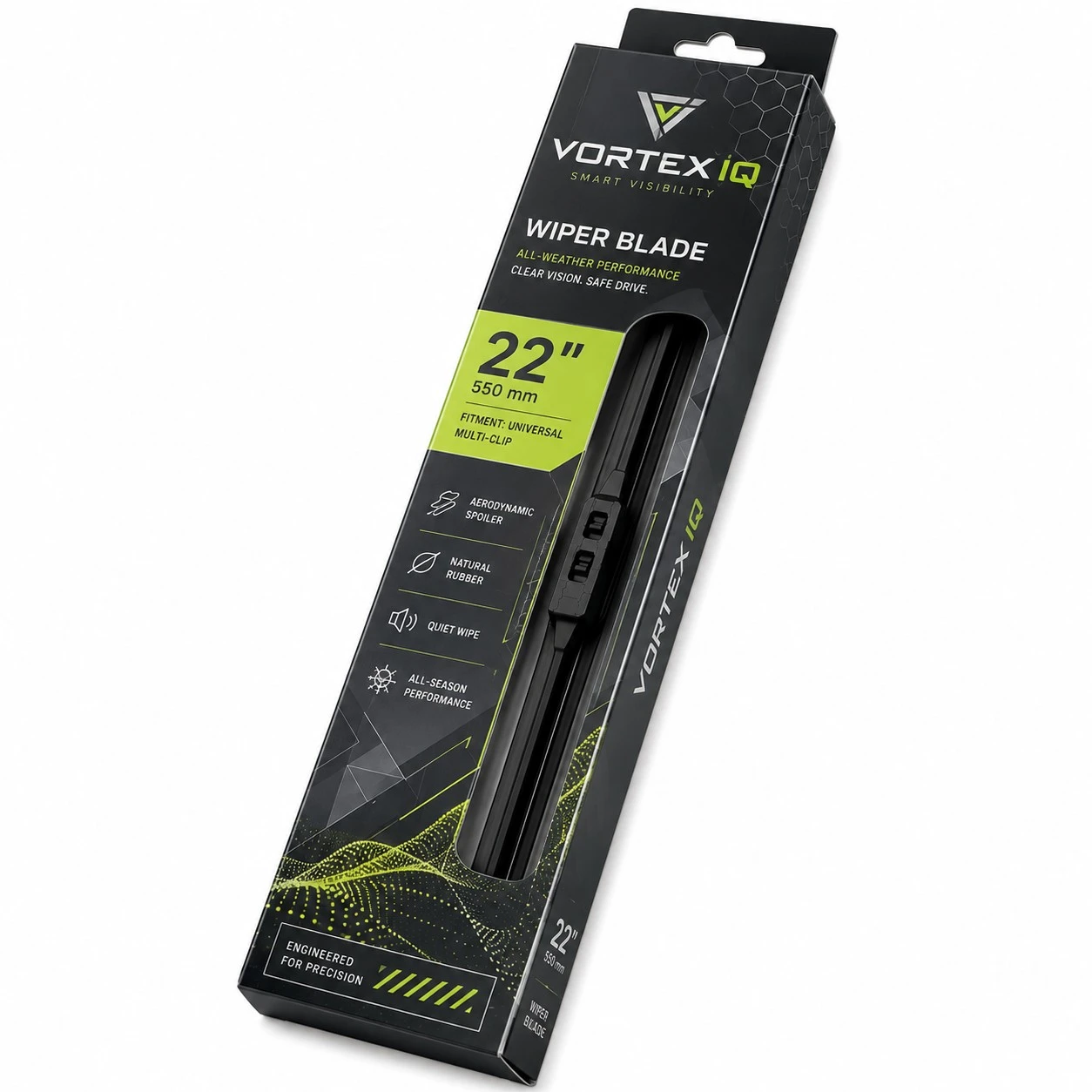 custom wiper blade packaging vortex iq tech design