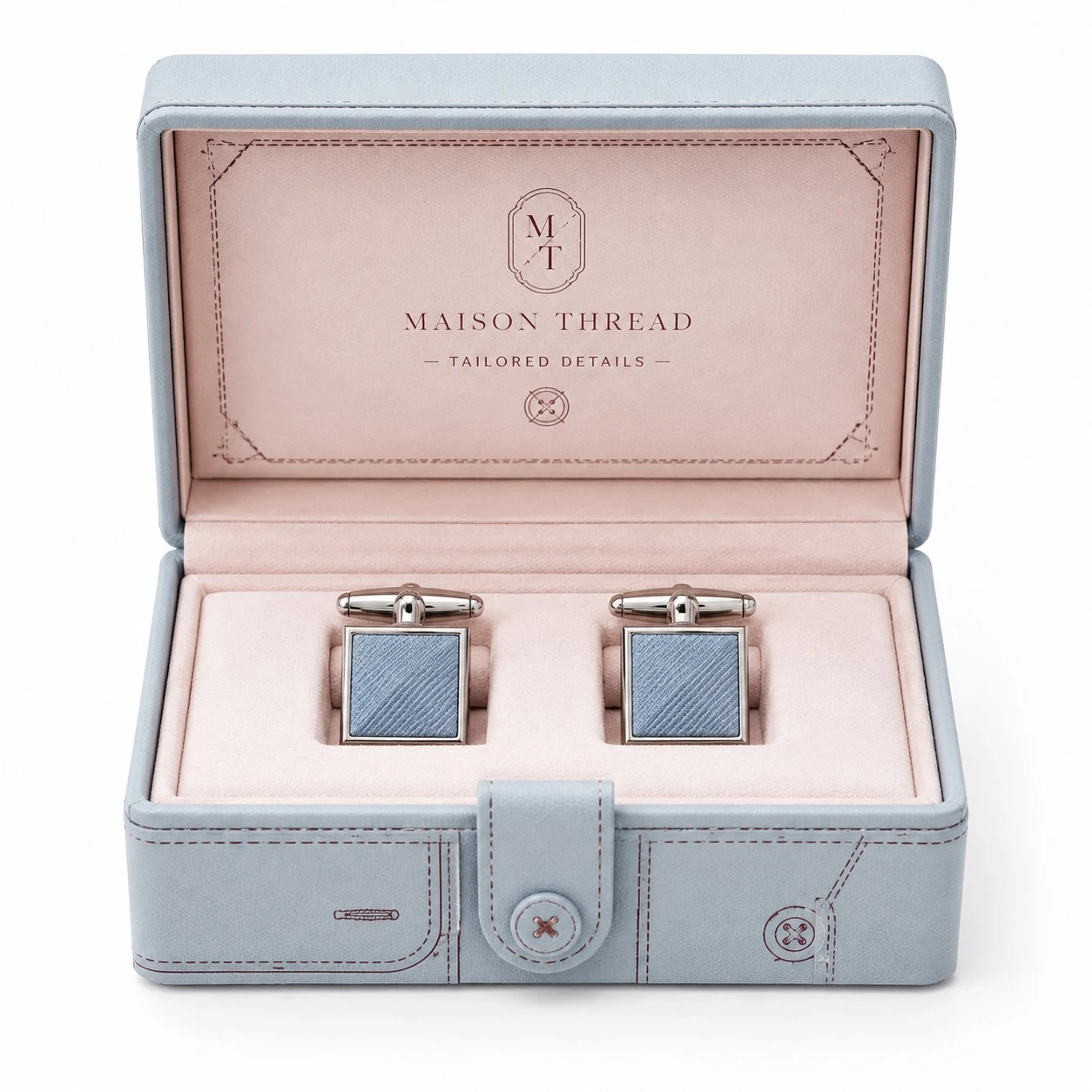 hinged custom cufflink gift boxes pastel
