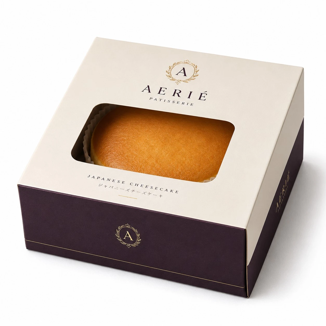 Japanese cheesecake packaging cream plum window box