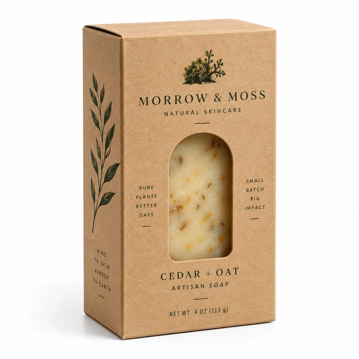 kraft soap boxes arched window morrow moss