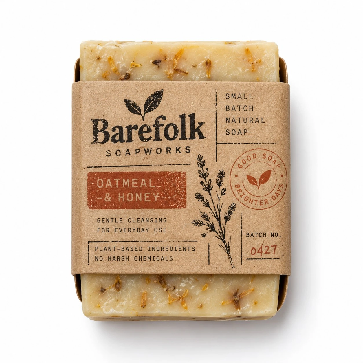 kraft soap boxes open sleeve barefolk