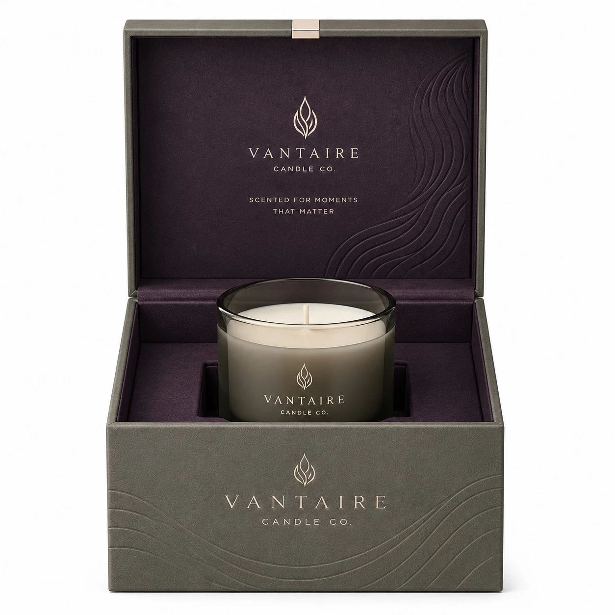 luxury candle packaging boxes front view