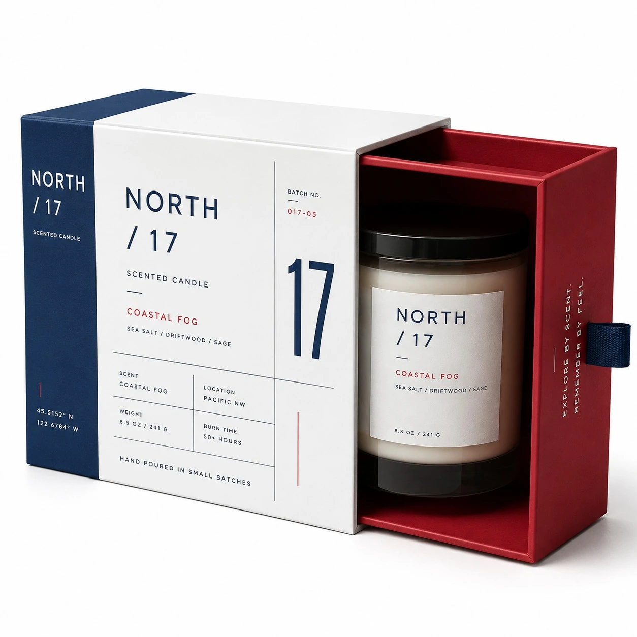 luxury candle packaging boxes north 17 drawer style