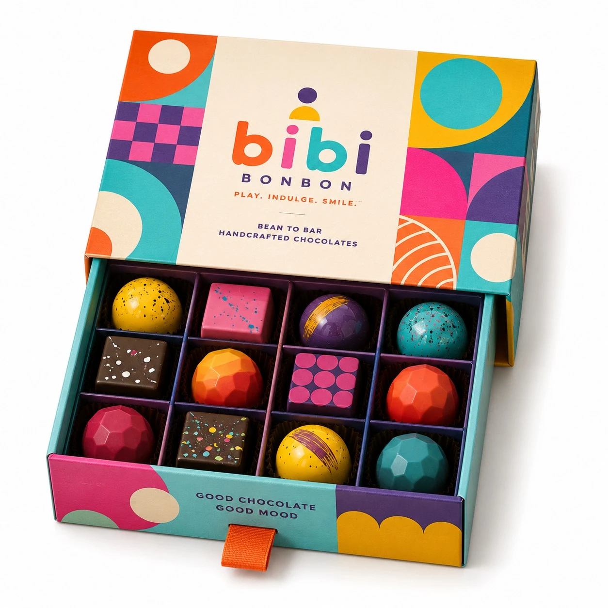 luxury chocolate gift box colorful drawer