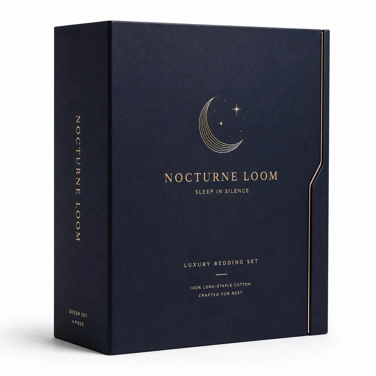 luxury magnetic bedding box midnight navy