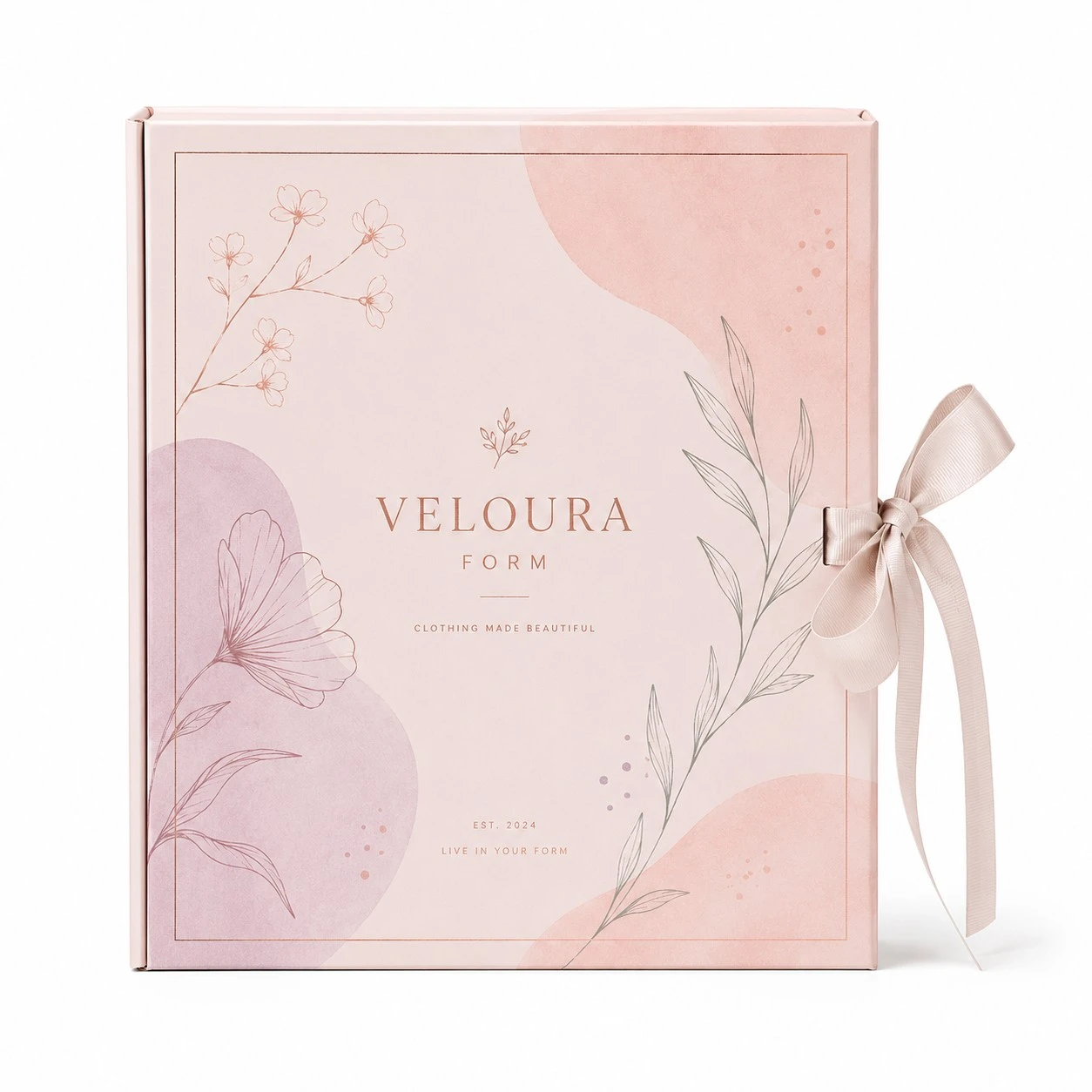 pastel custom clothing gift box ribbon