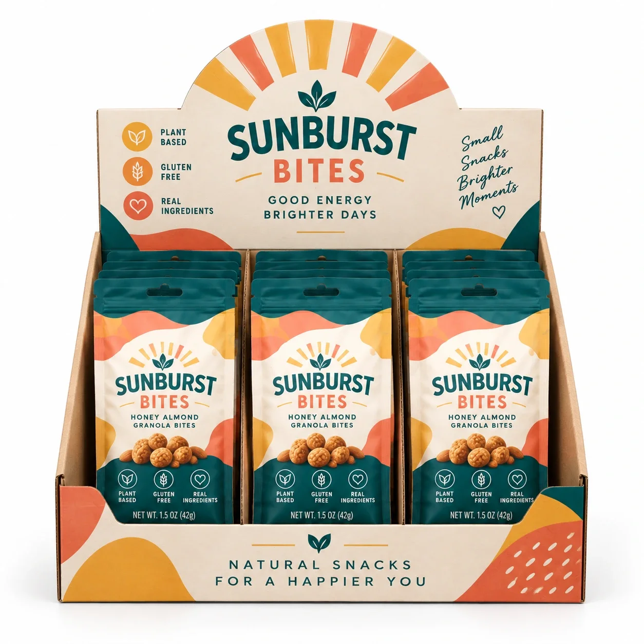 Sunburst Bites Snack Display Box