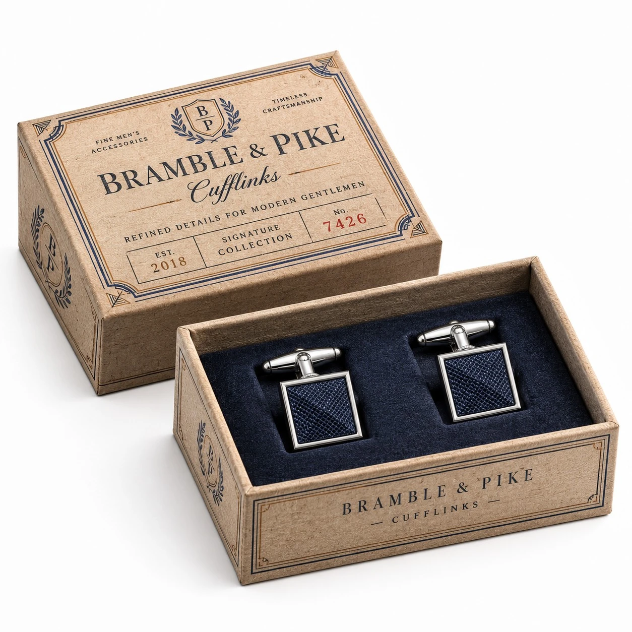 vintage custom cufflink packaging boxes