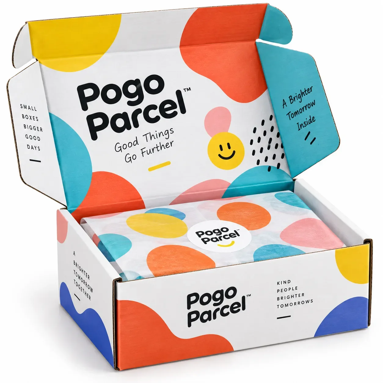 white cardboard boxes playful open mailer