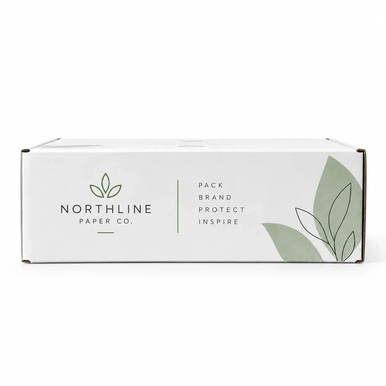 white cardboard boxes side profile